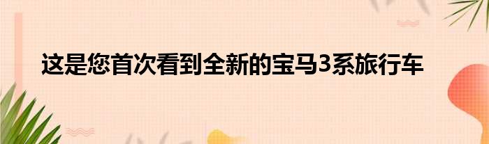 这是您首次看到全新的宝马3系旅行车