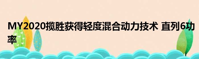 MY2020揽胜获得轻度混合动力技术 直列6功率