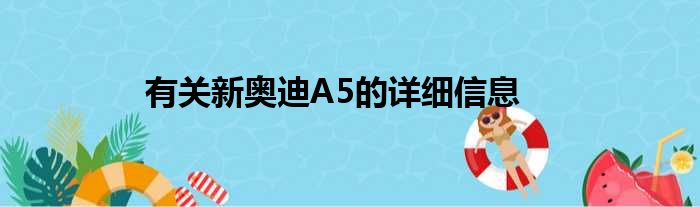 有关新奥迪A5的详细信息