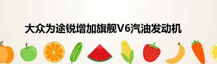 大众为途锐增加旗舰V6汽油发动机