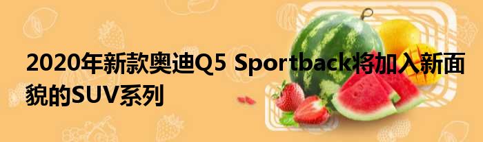 2020年新款奥迪Q5 Sportback将加入新面貌的SUV系列