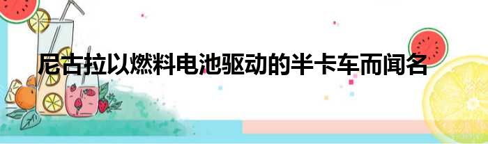 尼古拉以燃料电池驱动的半卡车而闻名