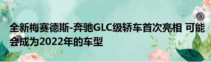 全新梅赛德斯-奔驰GLC级轿车首次亮相 可能会成为2022年的车型