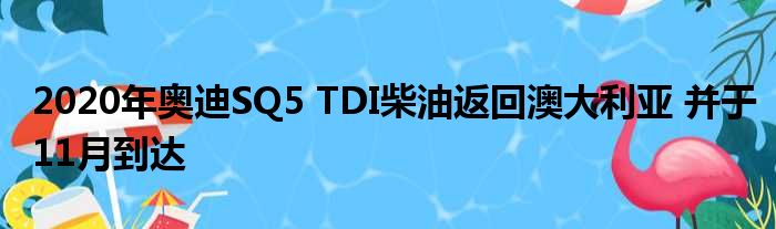 2020年奥迪SQ5 TDI柴油返回澳大利亚 并于11月到达