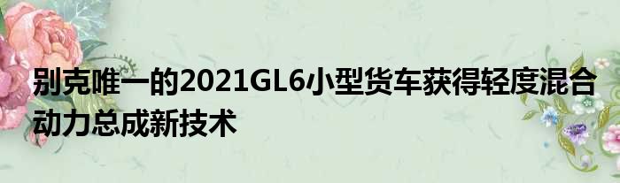 别克唯一的2021GL6小型货车获得轻度混合动力总成新技术