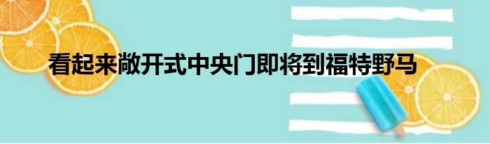 看起来敞开式中央门即将到福特野马