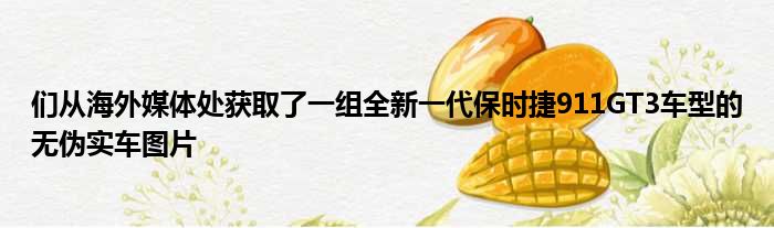 们从海外媒体处获取了一组全新一代保时捷911GT3车型的无伪实车图片