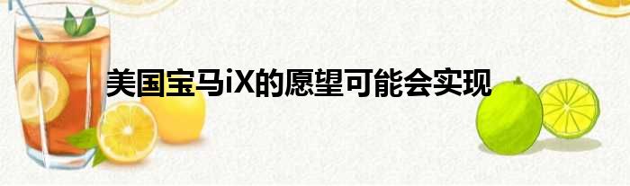 美国宝马iX的愿望可能会实现