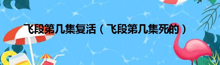 飞段第几集复活（飞段第几集死的）