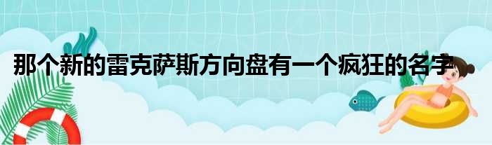 那个新的雷克萨斯方向盘有一个疯狂的名字