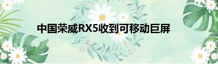 中国荣威RX5收到可移动巨屏