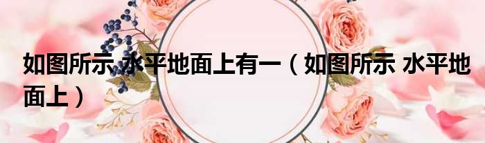 如图所示 水平地面上有一（如图所示 水平地面上）