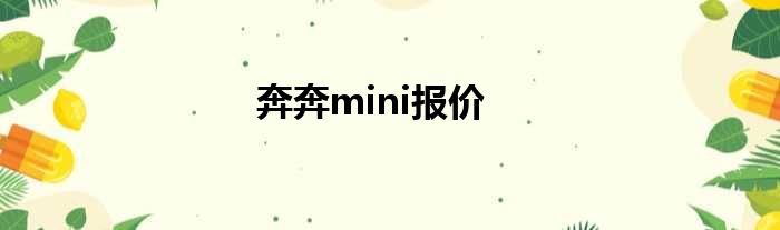 奔奔mini报价