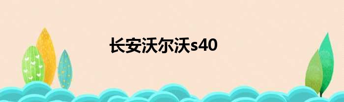 长安沃尔沃s40