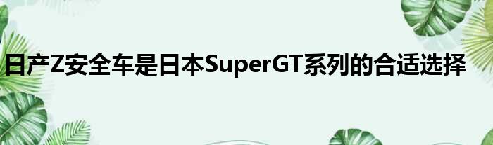 日产Z安全车是日本SuperGT系列的合适选择