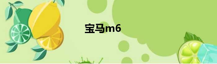 宝马m6