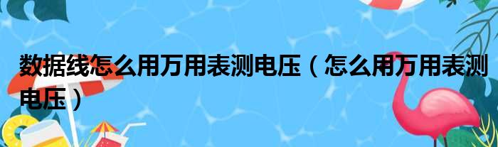 数据线怎么用万用表测电压（怎么用万用表测电压）