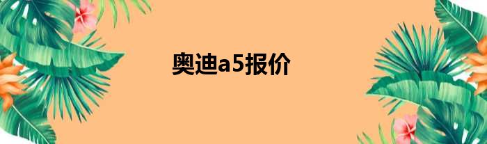 奥迪a5报价