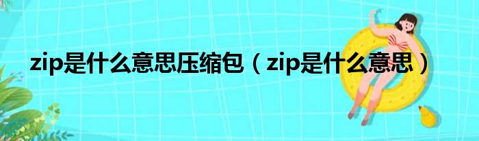 zip是什么意思压缩包（zip是什么意思）