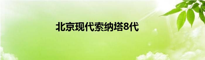 北京现代索纳塔8代