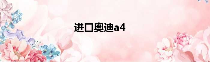 进口奥迪a4