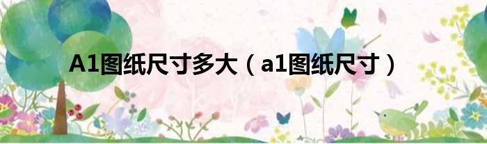 A1图纸尺寸多大（a1图纸尺寸）