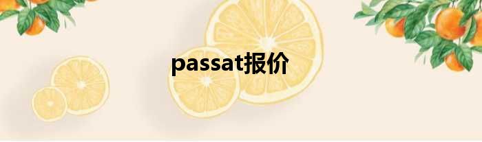 passat报价