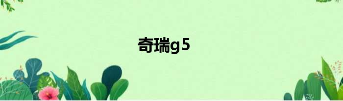 奇瑞g5