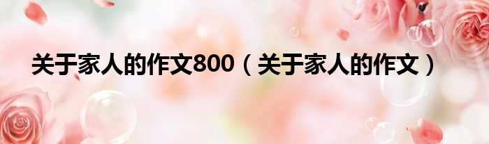 关于家人的作文800（关于家人的作文）