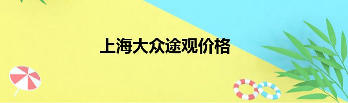 上海大众途观价格