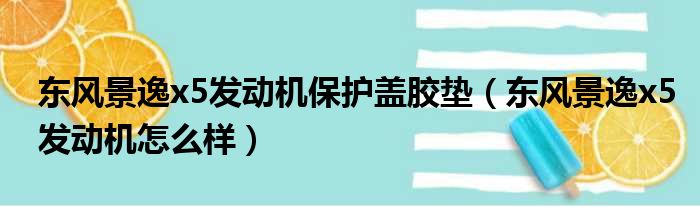 东风景逸x5发动机保护盖胶垫（东风景逸x5发动机怎么样）