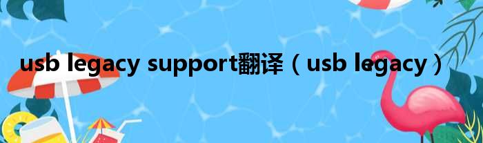 usb legacy support翻译（usb legacy）