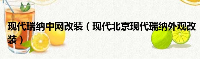 现代瑞纳中网改装（现代北京现代瑞纳外观改装）