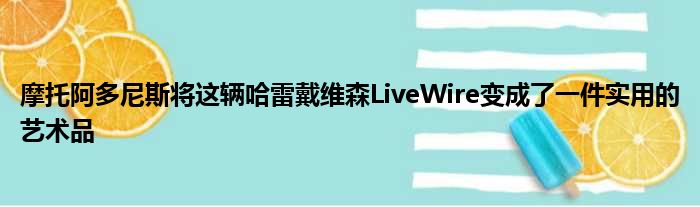 摩托阿多尼斯将这辆哈雷戴维森LiveWire变成了一件实用的艺术品