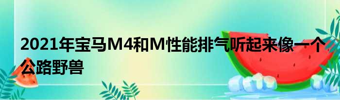 2021年宝马M4和M性能排气听起来像一个公路野兽