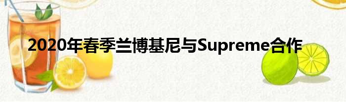 2020年春季兰博基尼与Supreme合作