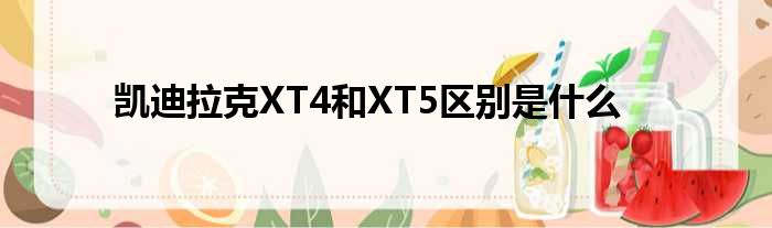 凯迪拉克XT4和XT5区别是什么