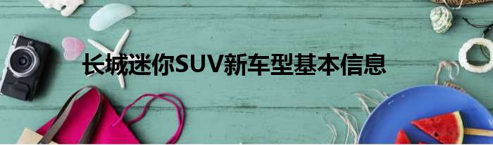 长城迷你SUV新车型基本信息