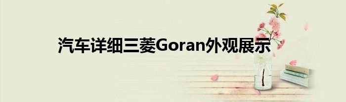 汽车详细三菱Goran外观展示