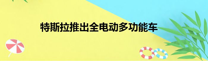 特斯拉推出全电动多功能车