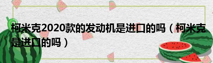 柯米克2020款的发动机是进口的吗（柯米克是进口的吗）