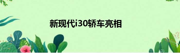 新现代i30轿车亮相