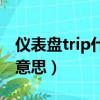 仪表盘trip什么意思（汽车仪表盘上trip什么意思）