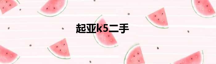 起亚k5二手