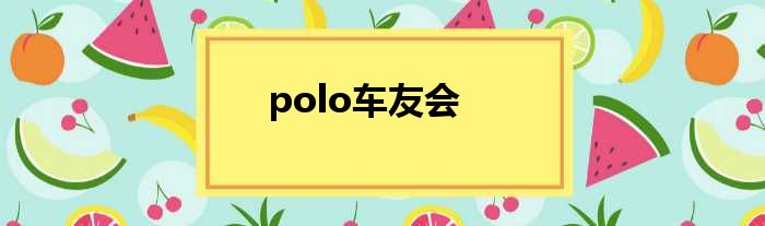 polo车友会