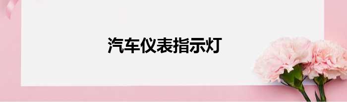 汽车仪表指示灯