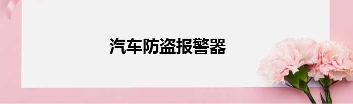 汽车防盗报警器