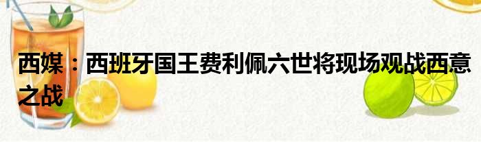 西媒：西班牙国王费利佩六世将现场观战西意之战