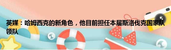 英媒：哈姆西克的新角色，他目前担任本届斯洛伐克国家队领队