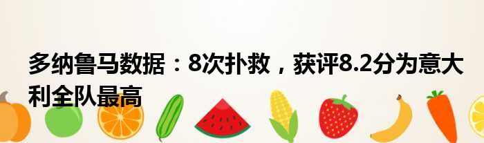 多纳鲁马数据：8次扑救，获评8.2分为意大利全队最高